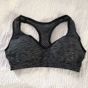 Grey padded PINK sports bra